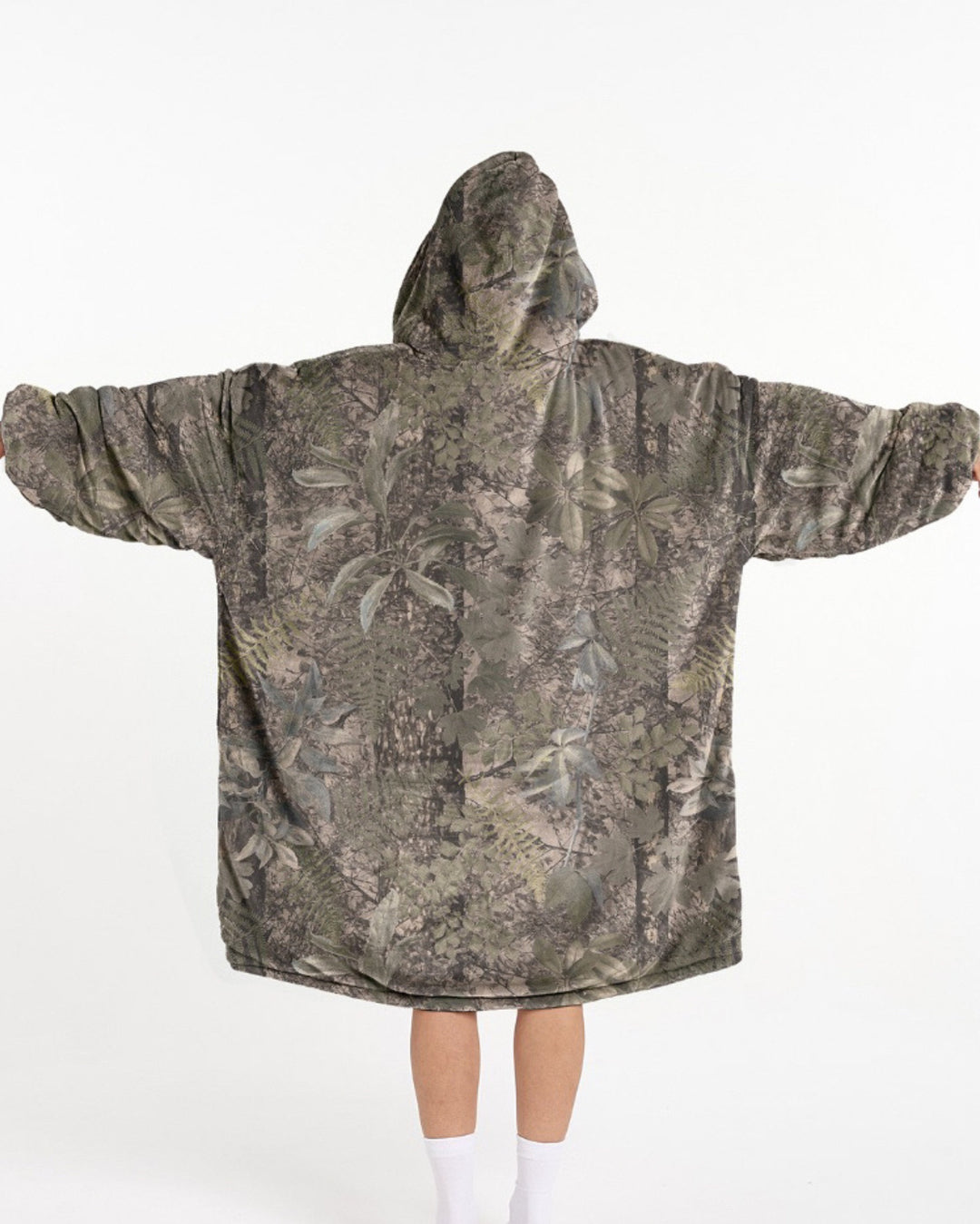 ADULT BLANKET HOODIE - CAMO GREEN