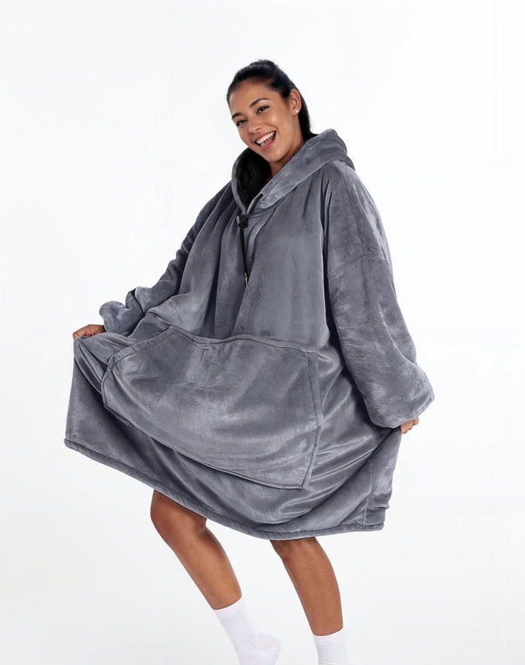 ADULT BLANKET HOODIE - GREY – NZ Lycanhoodies