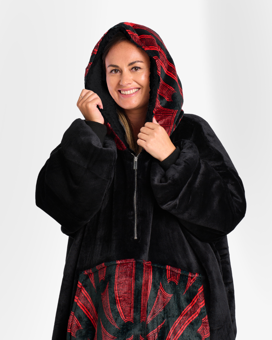 EXTRA LONG ADULT BLANKET HOODIE MANGU NZ Lycanhoodies