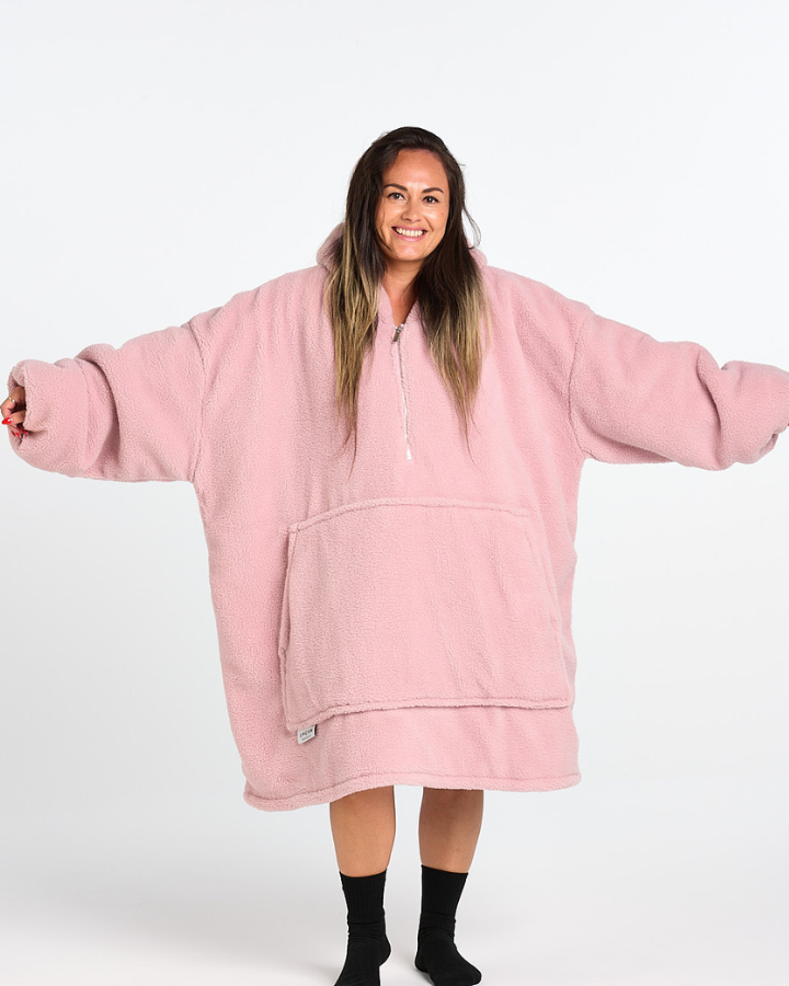 ADULT BLANKET HOODIE TEDDY PINK NZ Lycanhoodies