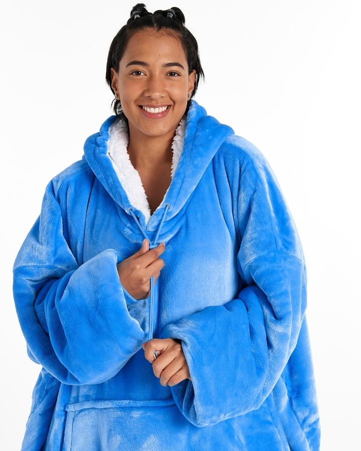 ADULTS BLANKET HOODIE - BLUE – NZ Lycanhoodies