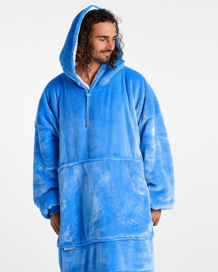 ADULTS BLANKET HOODIE - BLUE – NZ Lycanhoodies